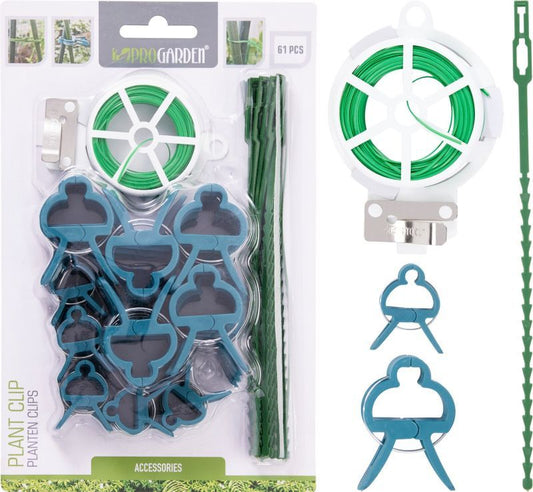 Progarden Plantenclips Met Binddraad - 61-Delige Set